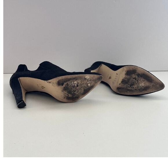 Ava & Aiden Ankle Boots Size 8.5 Black Faux Fur 4in Heel Goth Y2K Witchy Cosplay - Picture 4 of 10